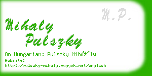mihaly pulszky business card
